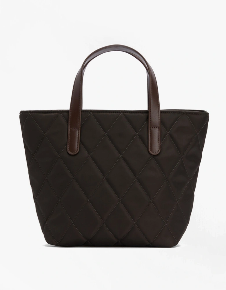 MINI QUILTED Womens Tote Bag Olive