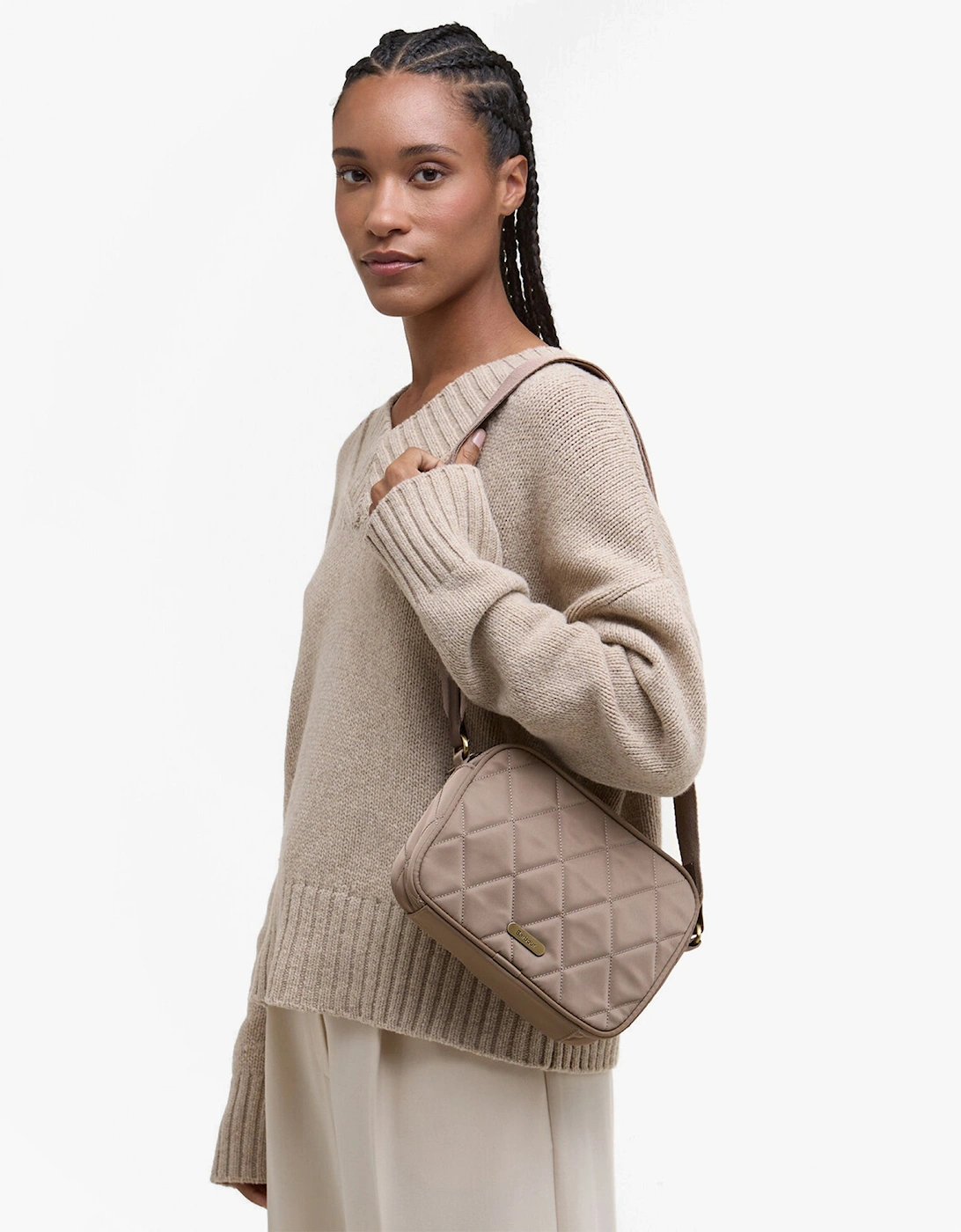 QUILTED Womens Crossbody Bag New Sand