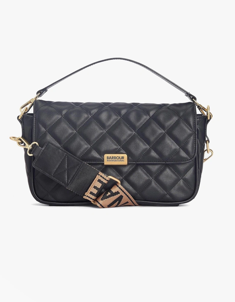QUILTED SOHO Womens Crossbody Bag Black