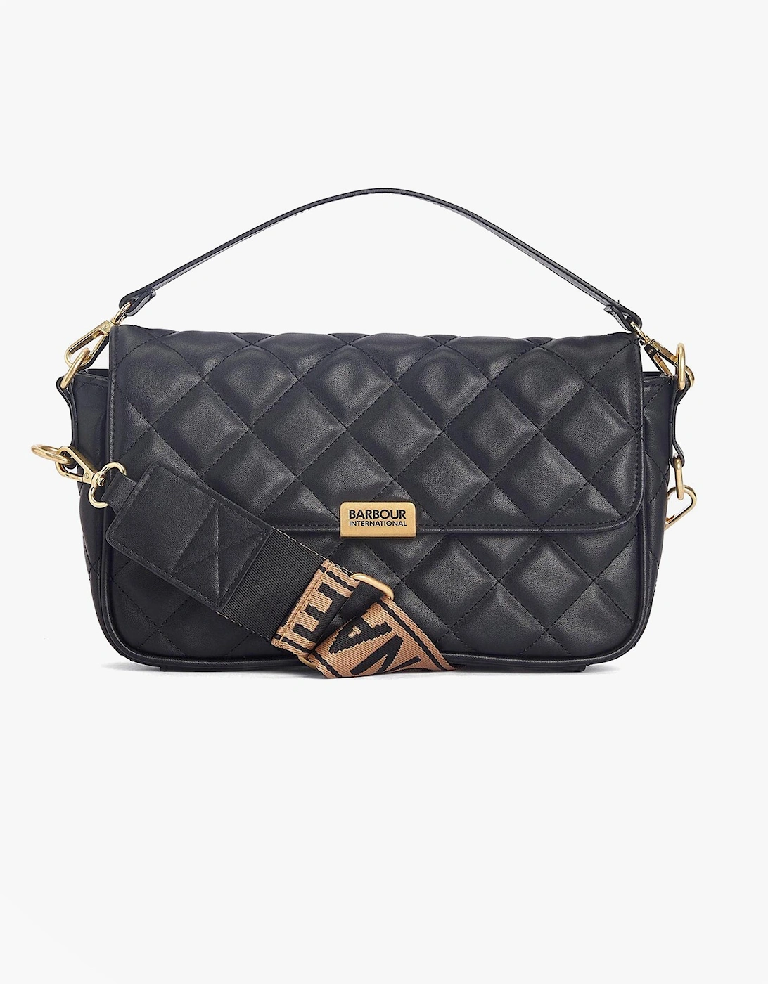QUILTED SOHO Womens Crossbody Bag Black, 7 of 6
