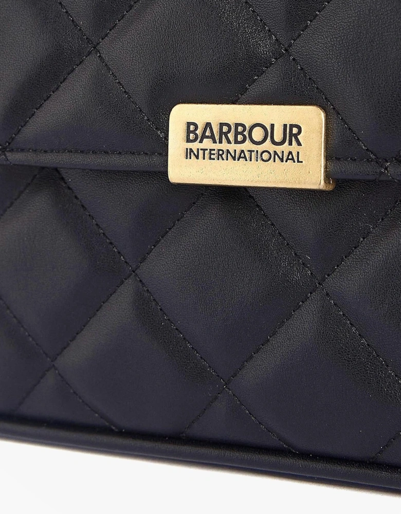 QUILTED SOHO Womens Crossbody Bag Black