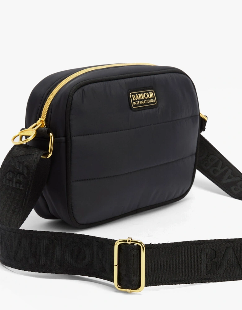 MONACO QUILT Womens Crossbody Bag Black
