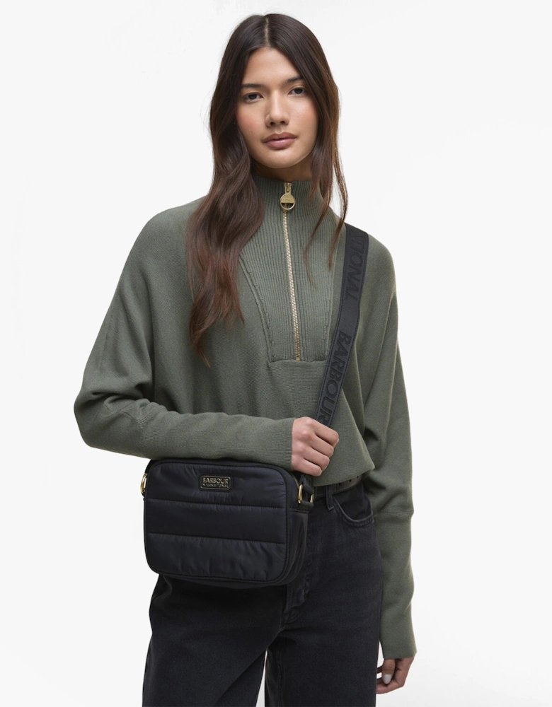 MONACO QUILT Womens Crossbody Bag Black
