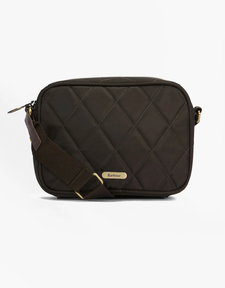 QUILTED Crossbody Bag Womens Olive