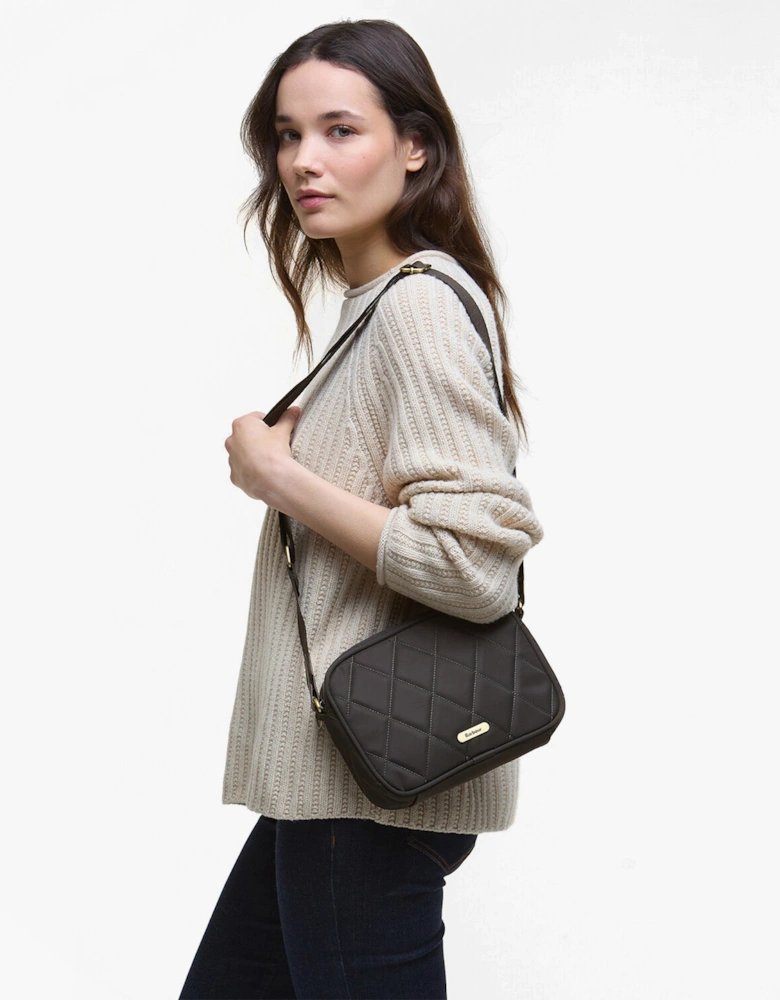QUILTED Crossbody Bag Womens Olive