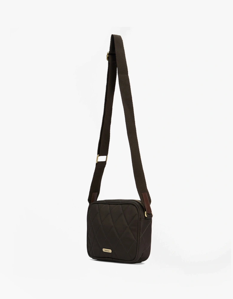 QUILTED Crossbody Bag Womens Olive
