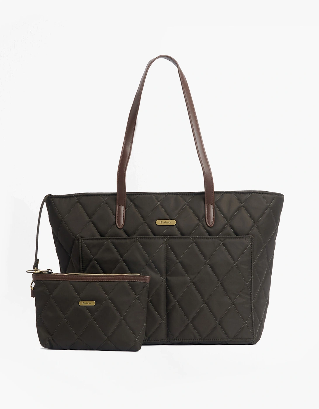 QUILTED Womens Tote Bag & Purse Olive, 7 of 6
