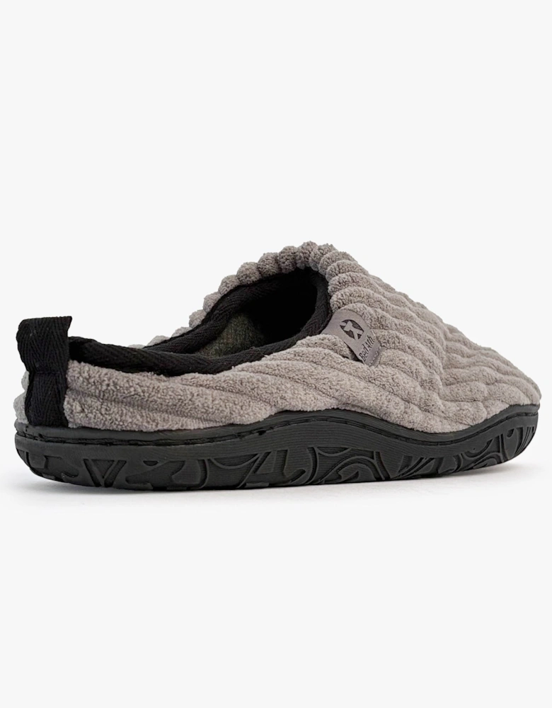 JAMIE Mens Mule Slippers Grey