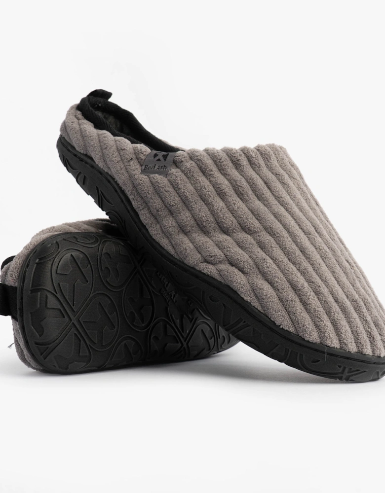 JAMIE Mens Mule Slippers Grey
