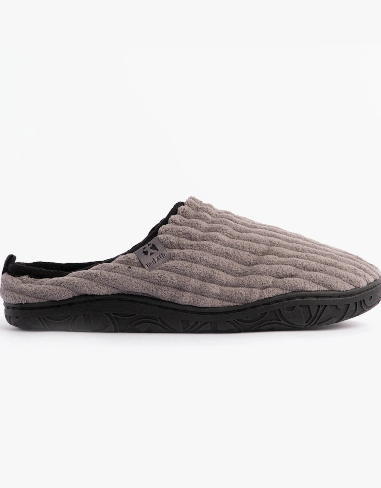 JAMIE Mens Mule Slippers Grey