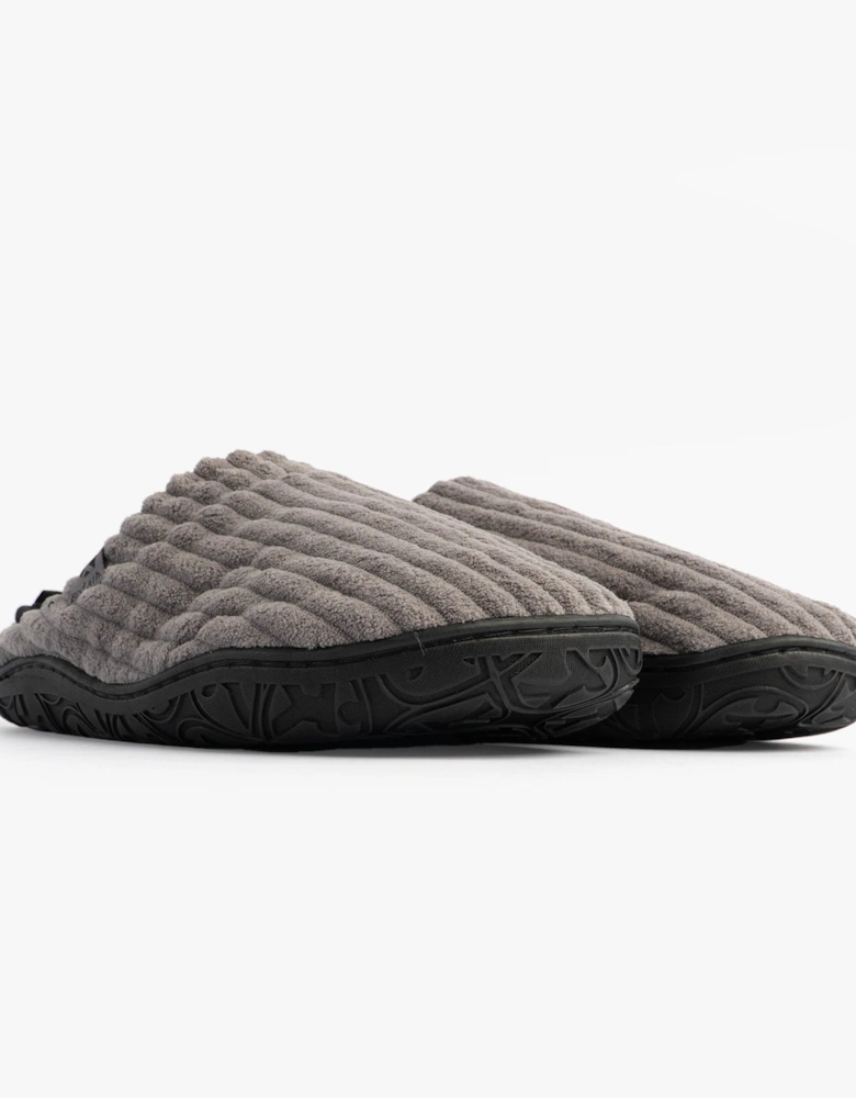 JAMIE Mens Mule Slippers Grey