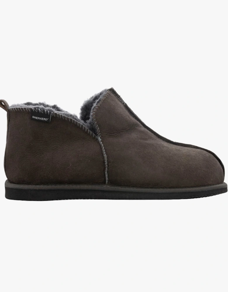 ANTON Mens Slippers Matt Black
