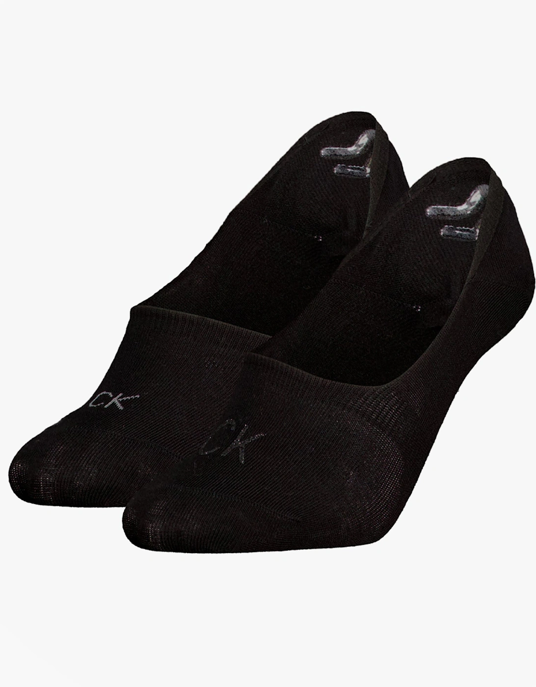 2 Pack Footie Mid Cut Womens Socks Black, 3 of 2