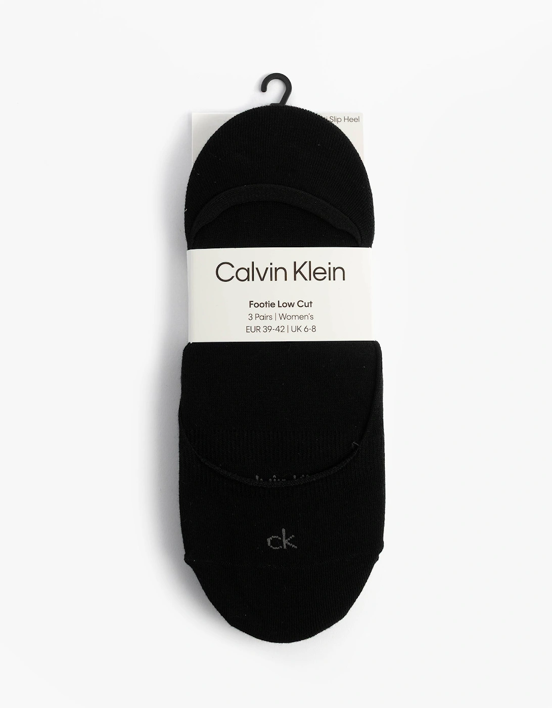 3 Pack Footie Womens Socks Black, 3 of 2