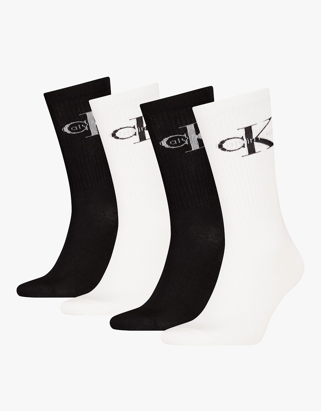 4 Pack Giftbox Monologue Mens Socks White/Black, 4 of 3
