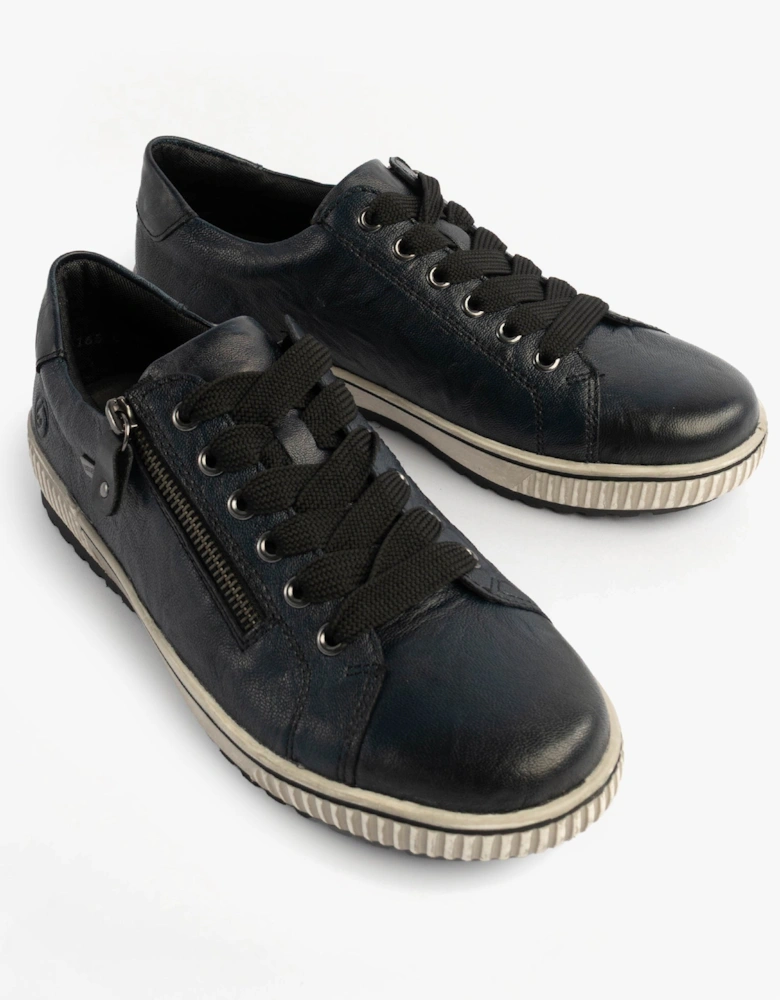 D0700-15 Womens Leather Causal Shoes Blue
