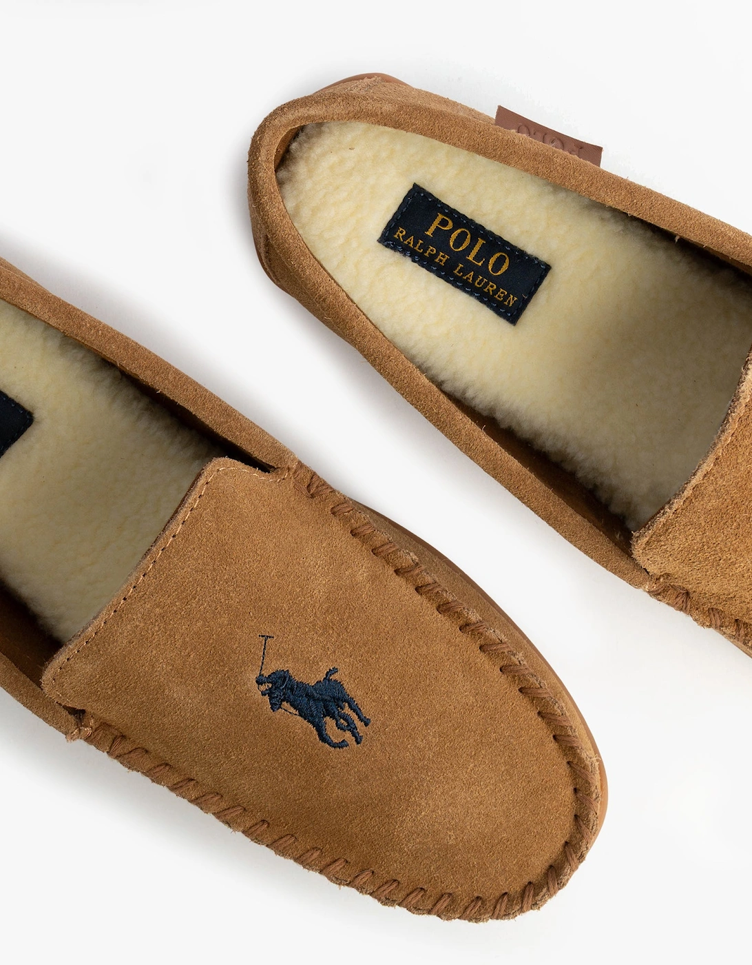 BRENAN Logo Mens Dress Suede Slippers Snff Suede/Navy