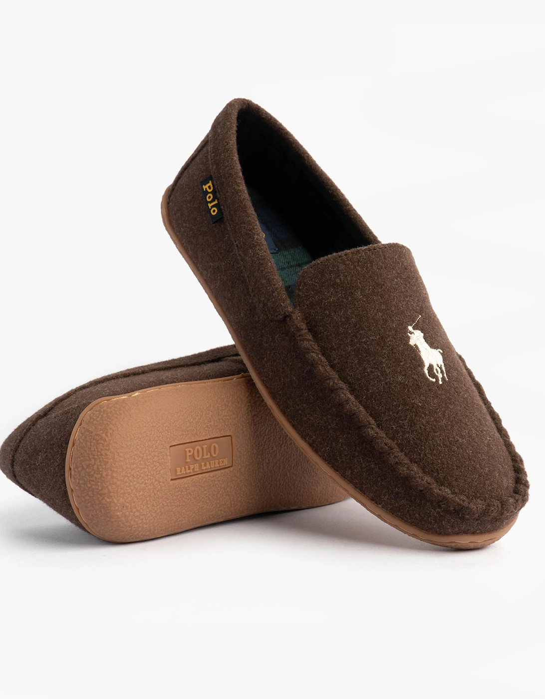 BRENAN WOOL Mens Dress Shoe Slippers Brown/Cream