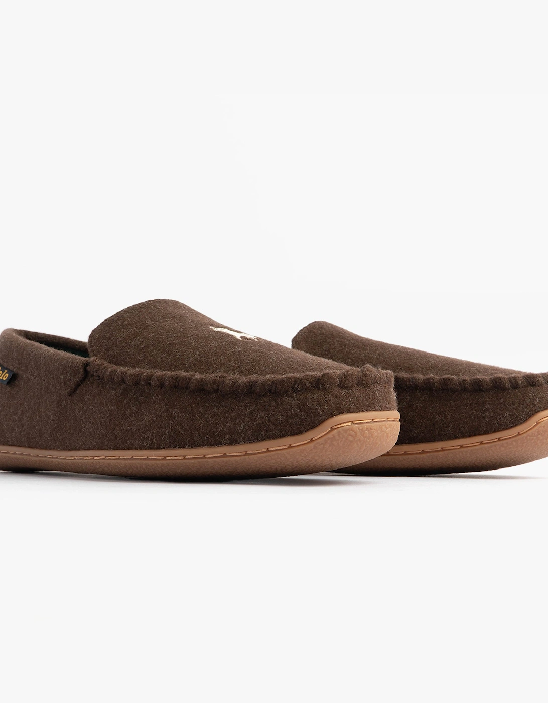 BRENAN WOOL Mens Dress Shoe Slippers Brown/Cream