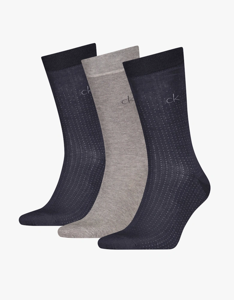 3 Pack Giftbox Dropknee Mens Socks Grey Combo