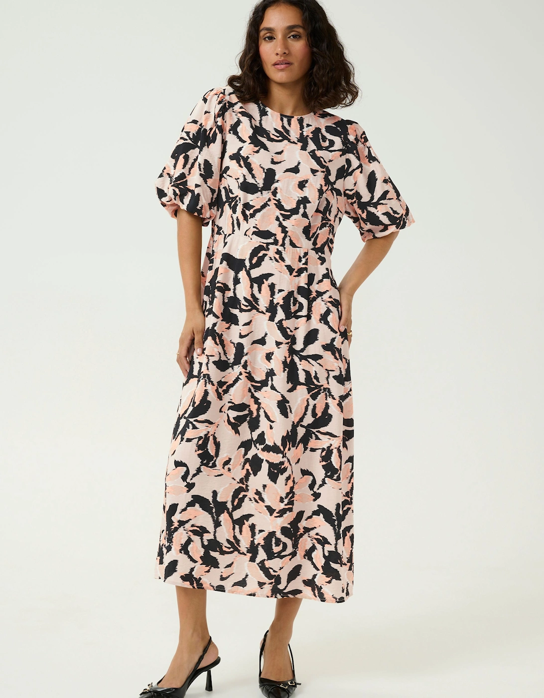 KApaco Short Sleeve Midi Dress Printed, 2 of 1