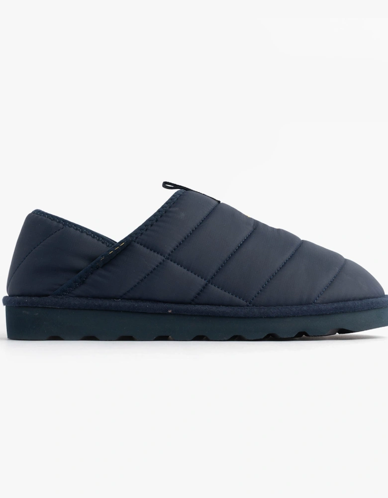 EVERETT Mens Full Slippers Navy/Gold