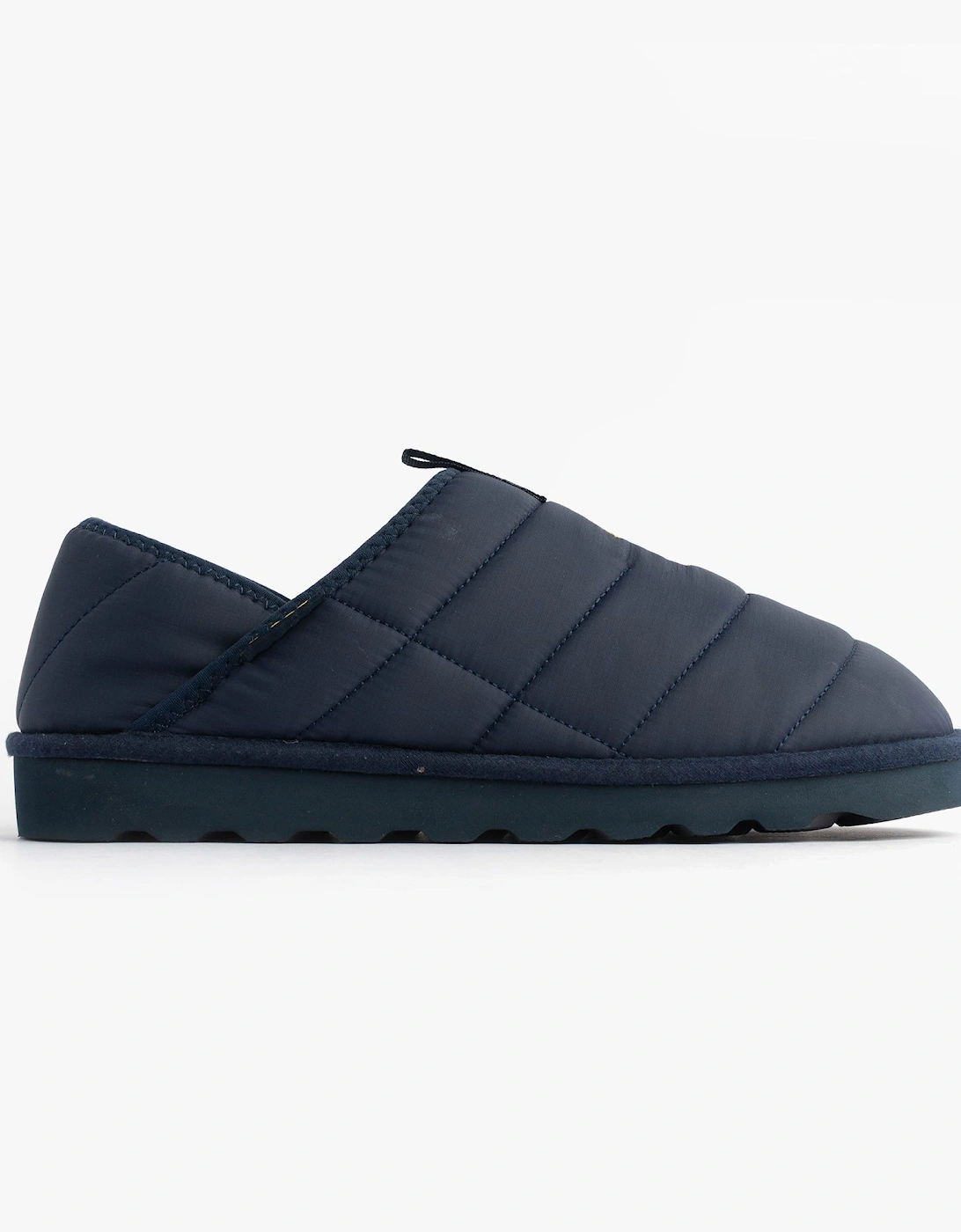 EVERETT Mens Full Slippers Navy/Gold, 7 of 6