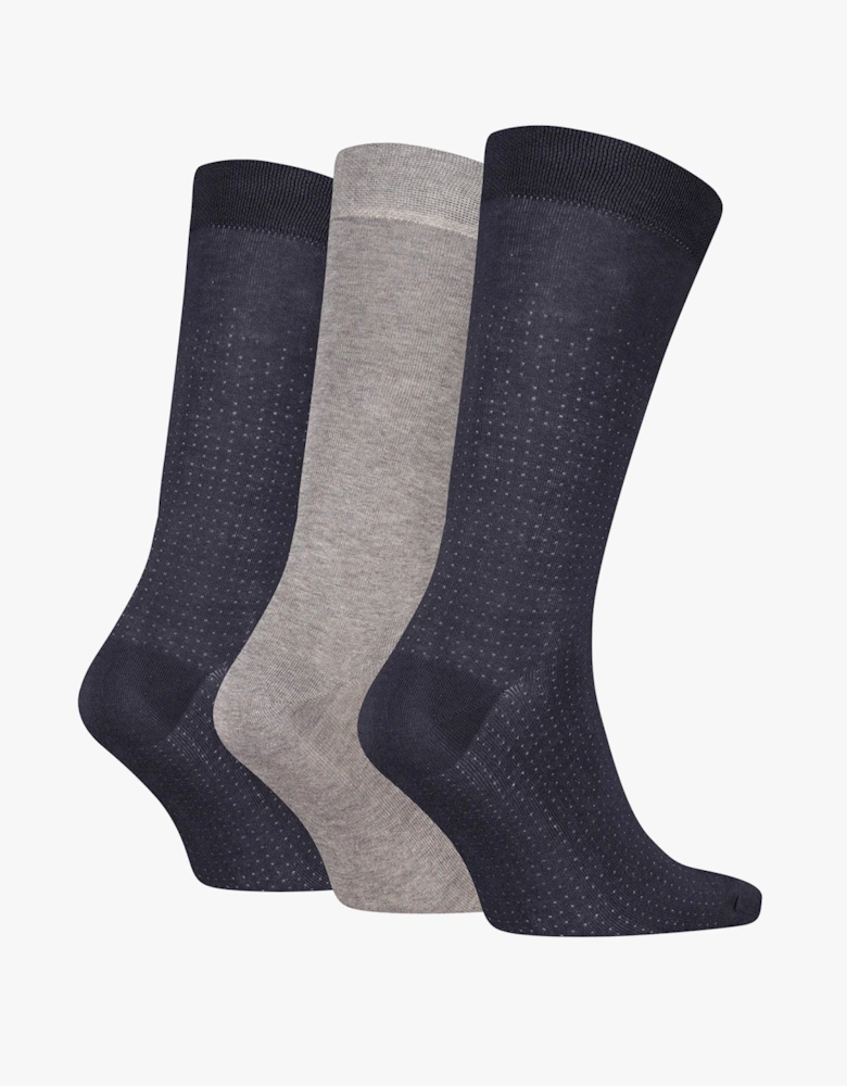 3 Pack Giftbox Dropknee Mens Socks Grey Combo