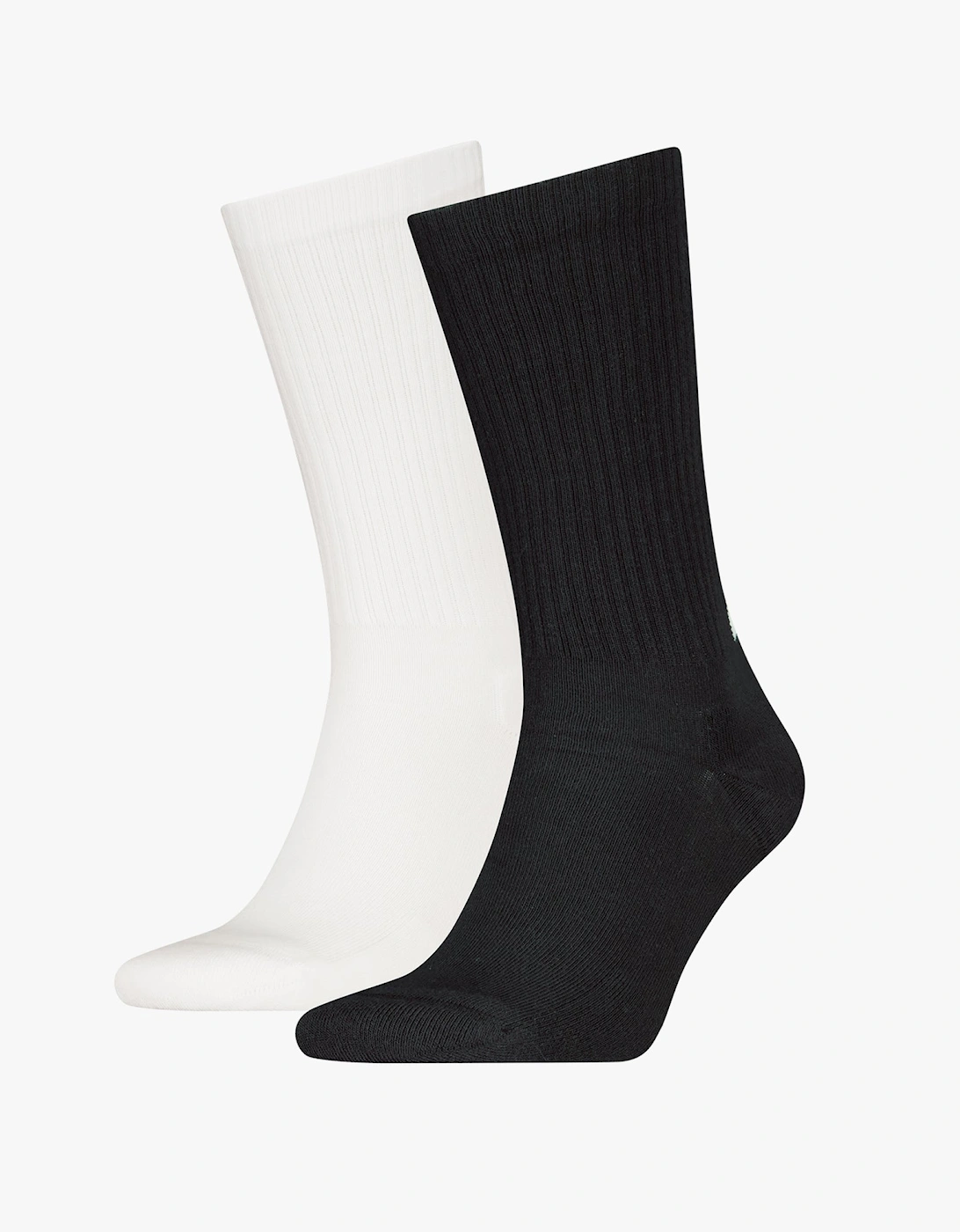 2 Pack Back Logo Mens Socks Black & White, 3 of 2
