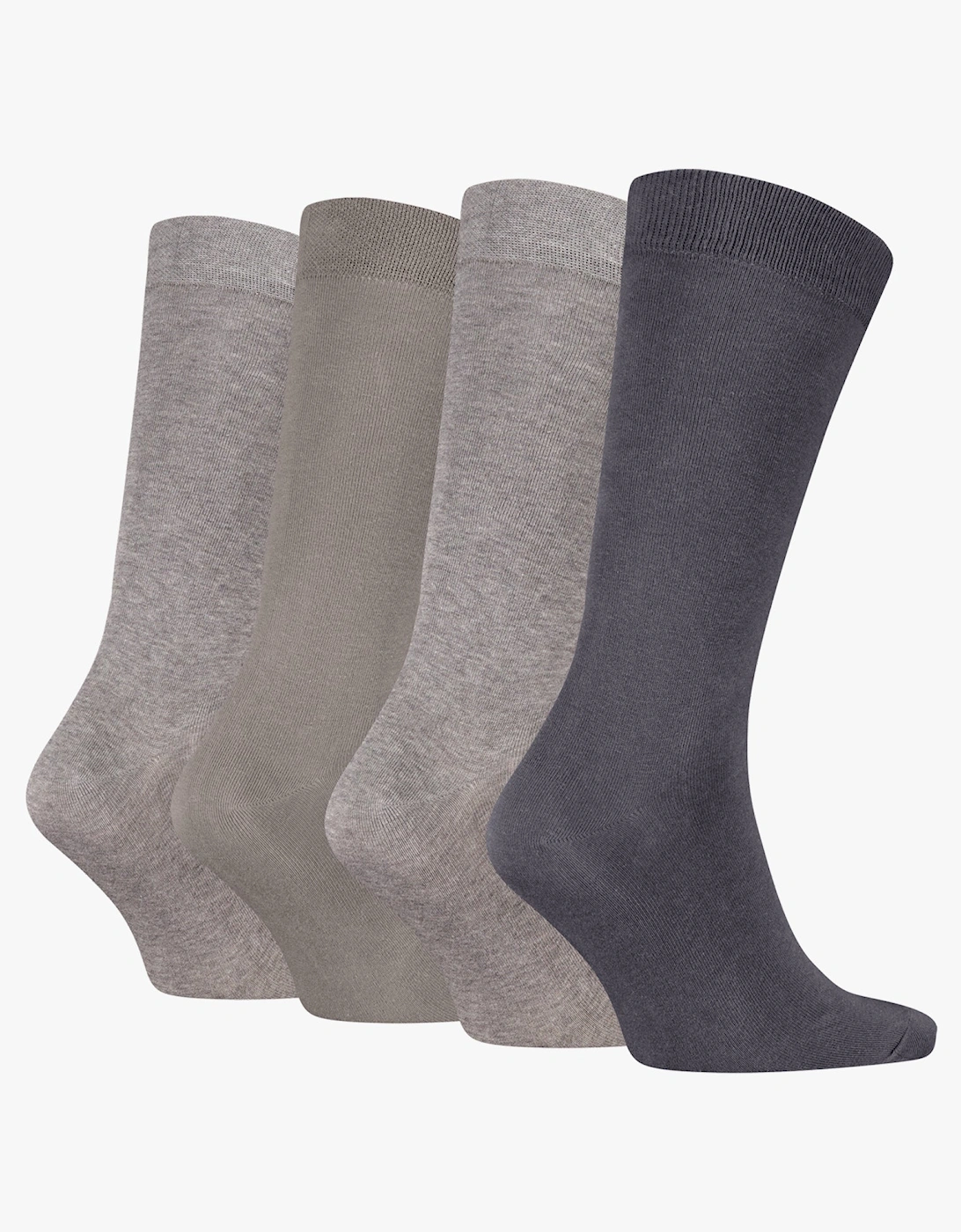 4 Pack Giftbox Classic Mens Socks Grey Combo