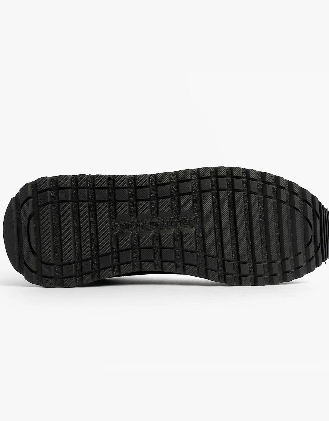 Mens Signature Tape Cleat Leather Trainers Black