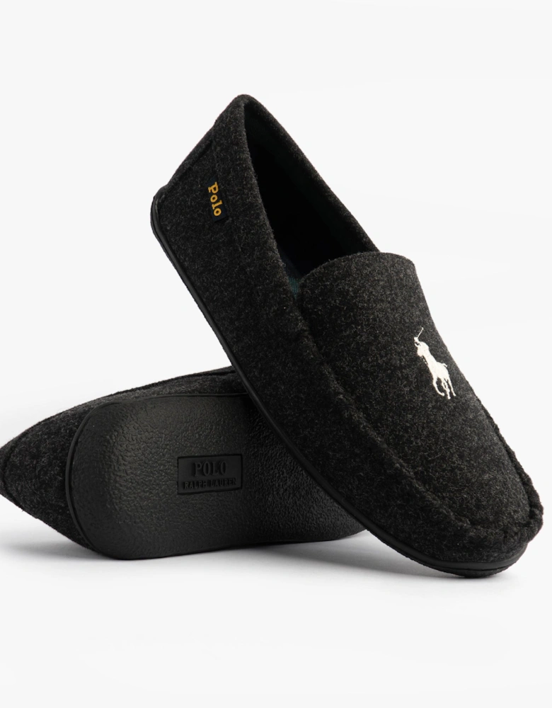 BRENAN WOOL Mens Dress Shoe Slippers Black/Cream