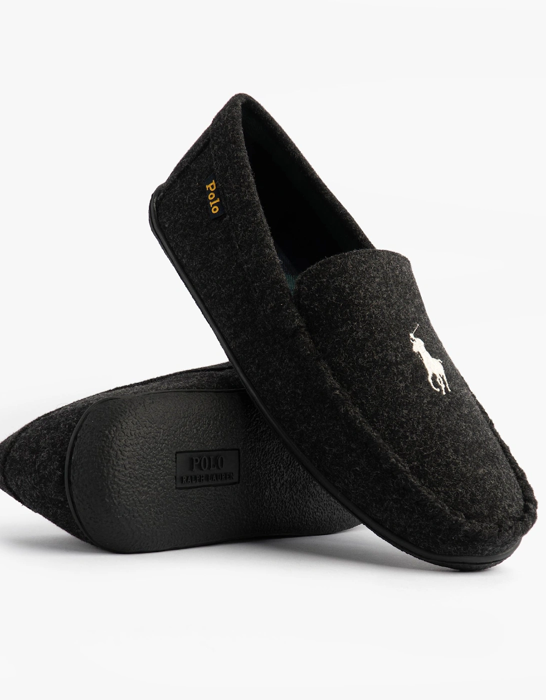 BRENAN WOOL Mens Dress Shoe Slippers Black/Cream