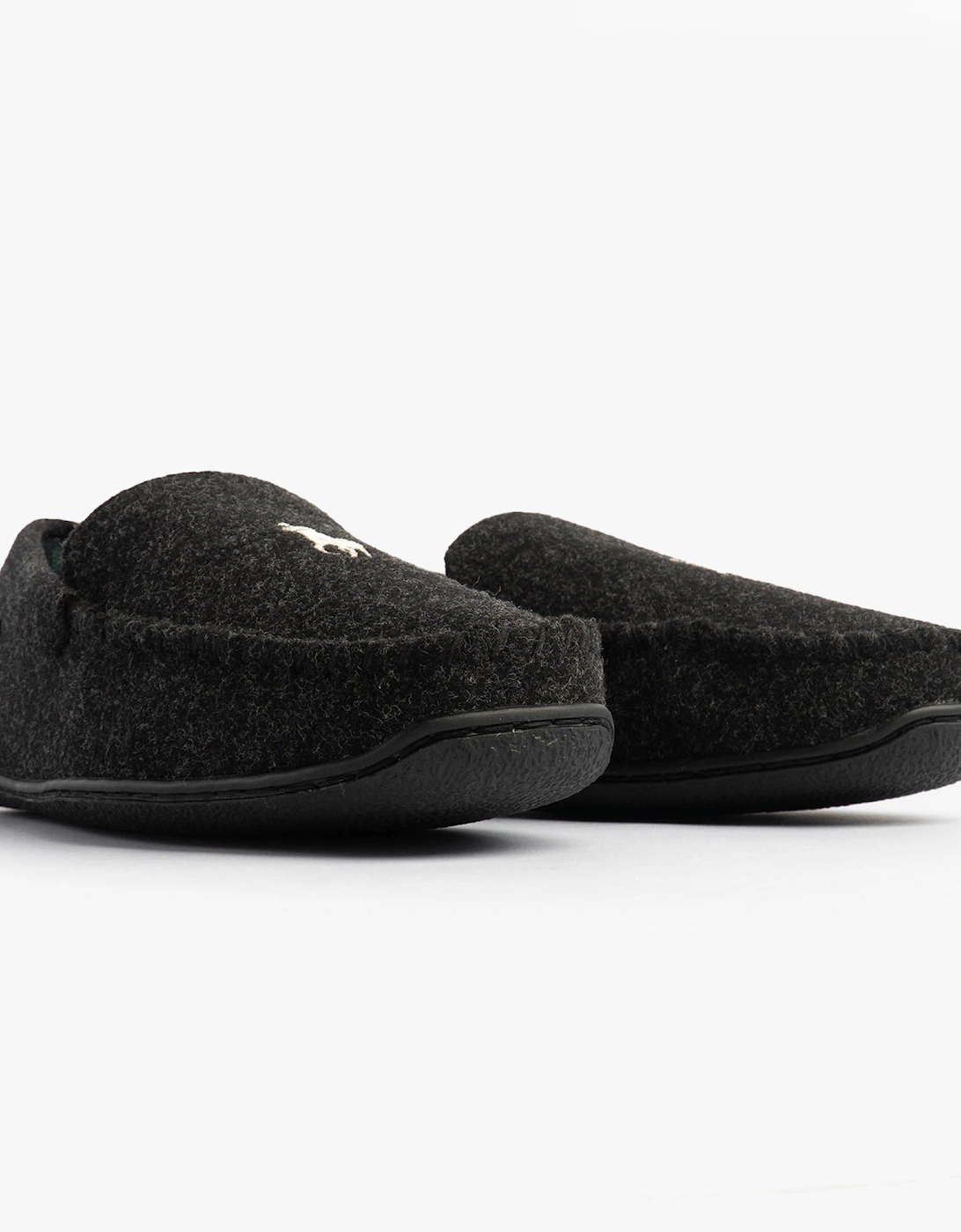 BRENAN WOOL Mens Dress Shoe Slippers Black/Cream