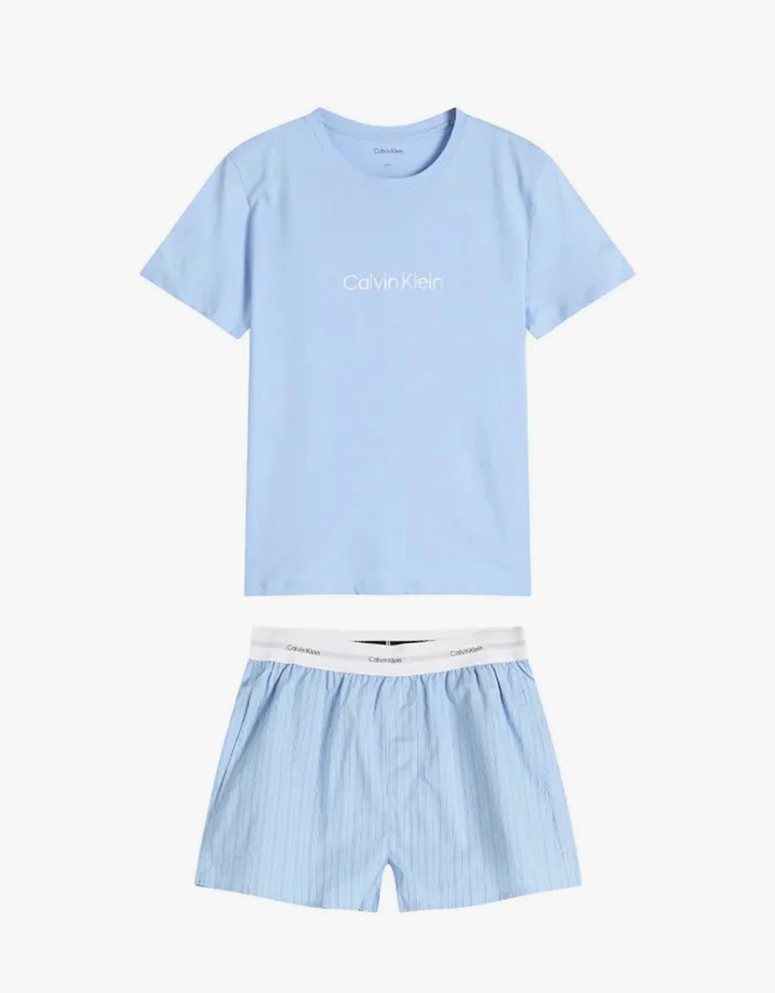 Womens T-Shirt & Short Pyjama Set Blue, 5 of 4