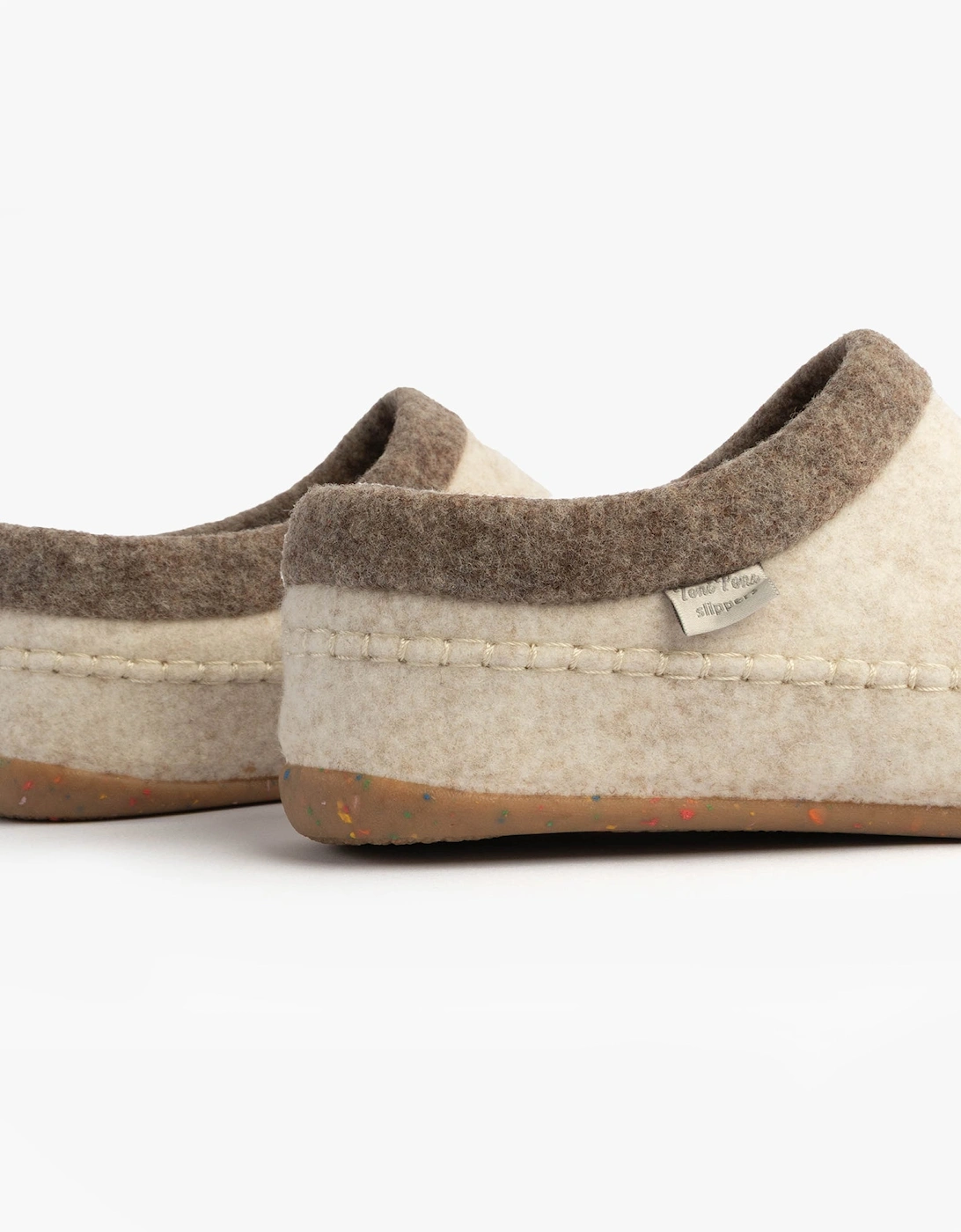ALBONS Womens Wedge Mule Slippers Beige