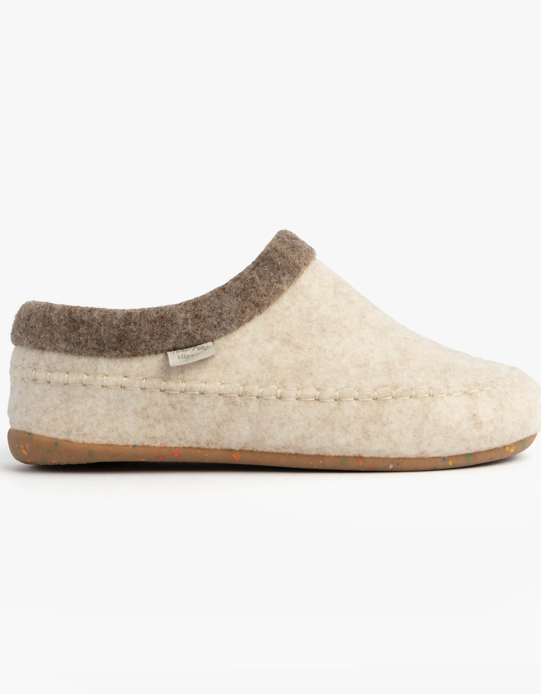 ALBONS Womens Wedge Mule Slippers Beige, 7 of 6
