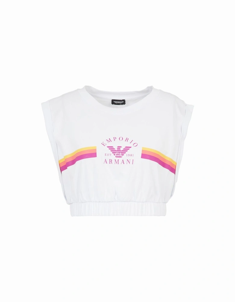 Ea Crop Top White Multi
