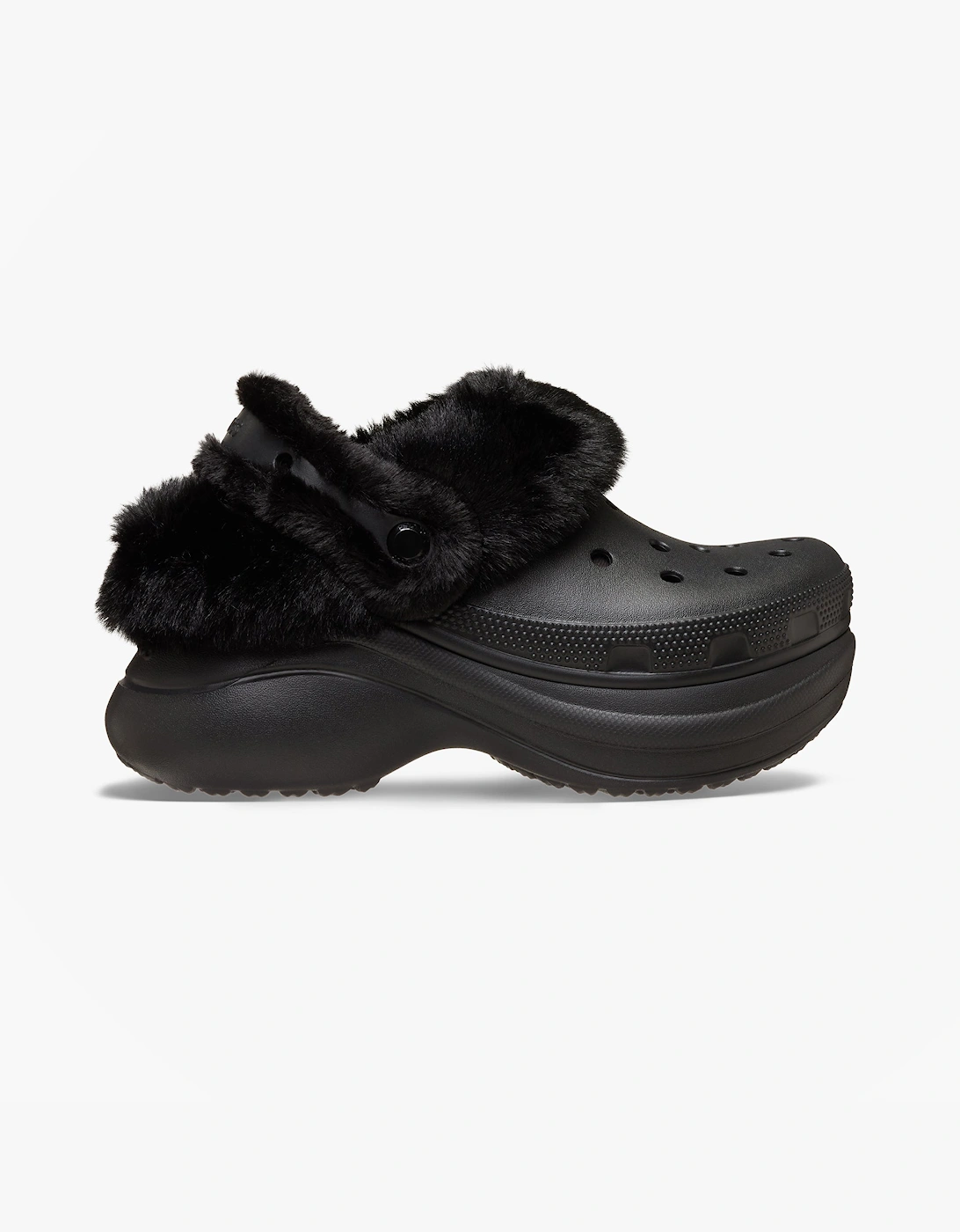 Women's Crocs BAE LINED Womens Clogs Black - Size: 5