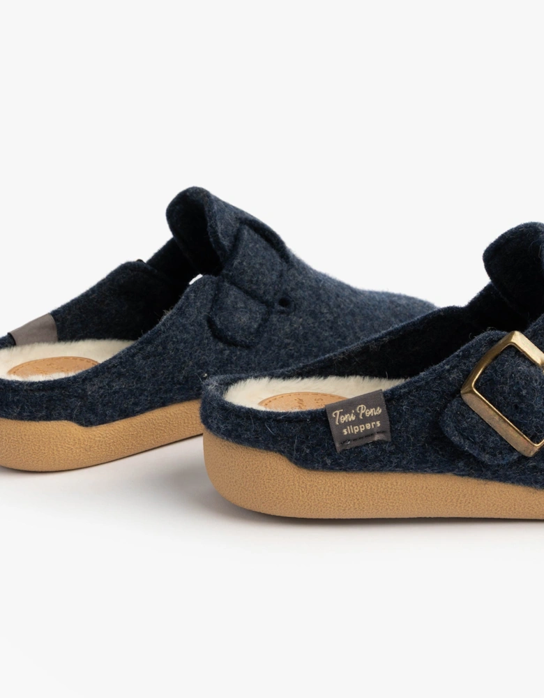 MIMA-FP Womens Mule Slippers Blue