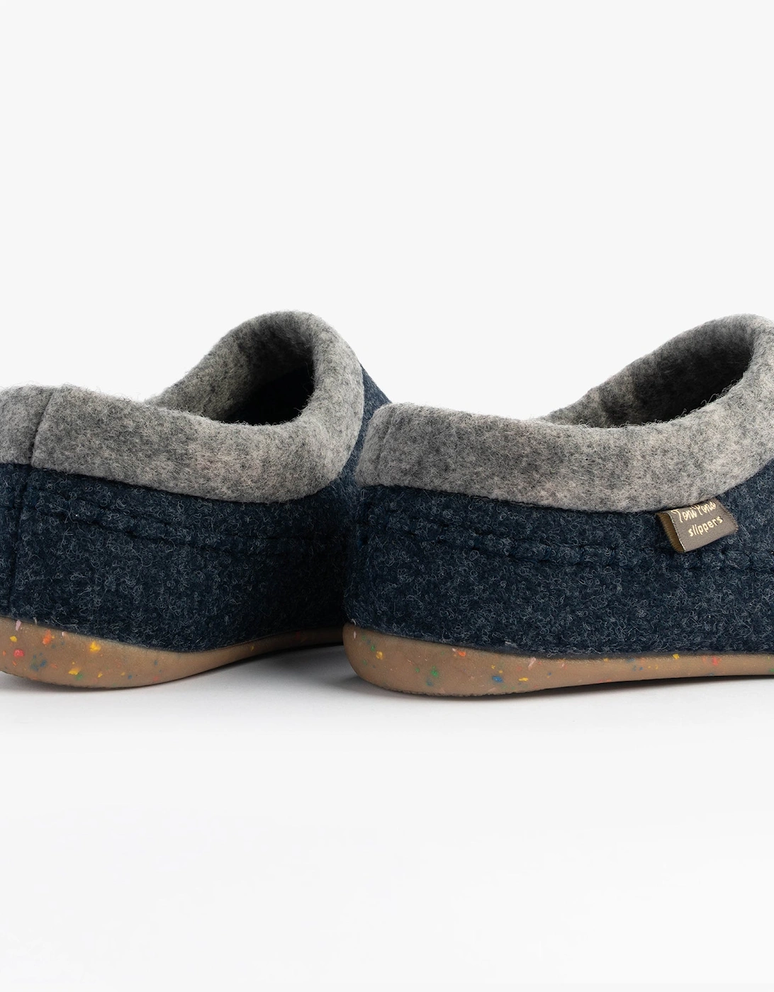 ALBONS Womens Wedge Mule Slippers Blue