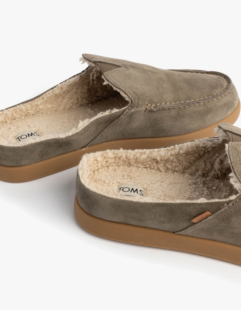 ALONSO MULE Mens Slippers Faux Shearling Lined Mule Olive