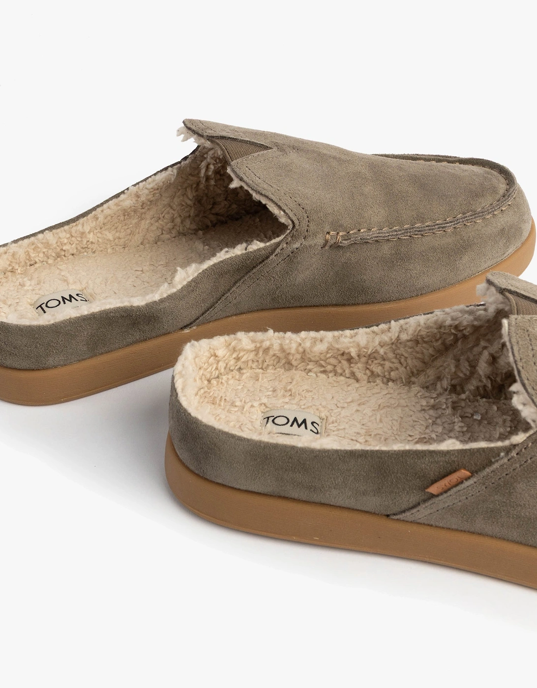 ALONSO MULE Mens Slippers Faux Shearling Lined Mule Olive