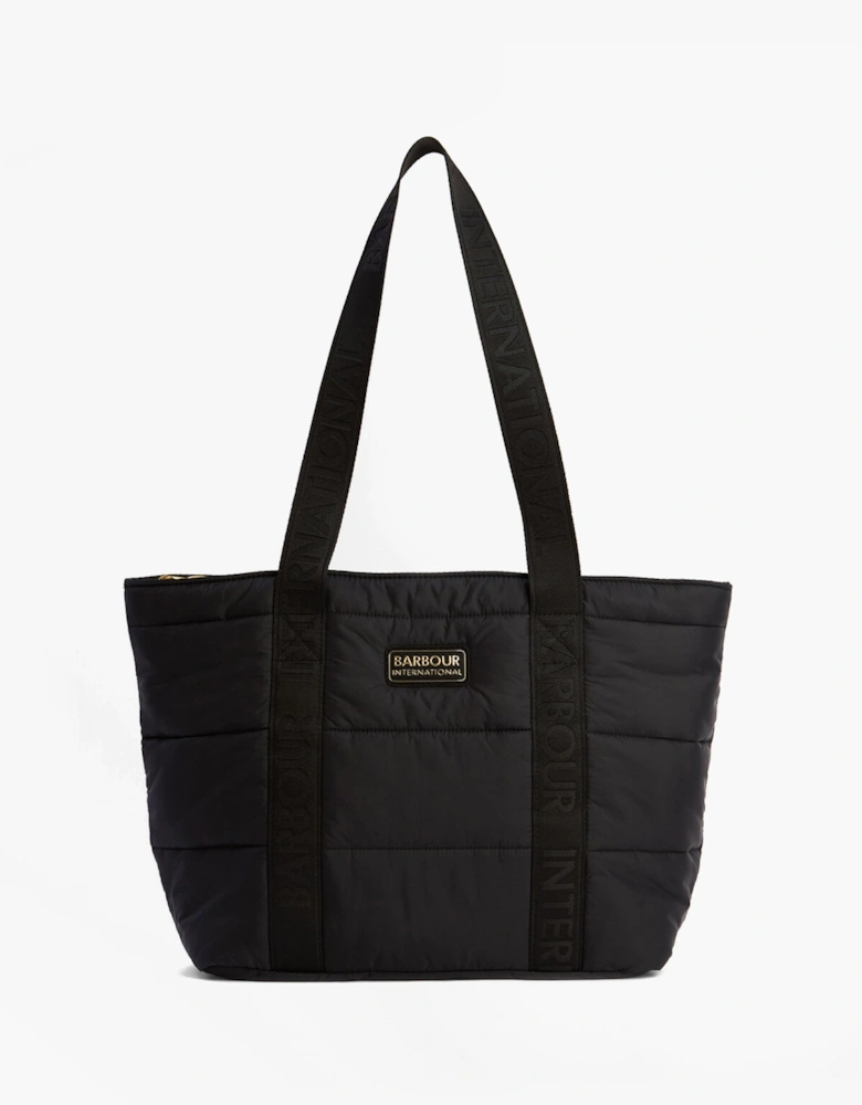 MONACO QUILT Tote Bag Womens Black