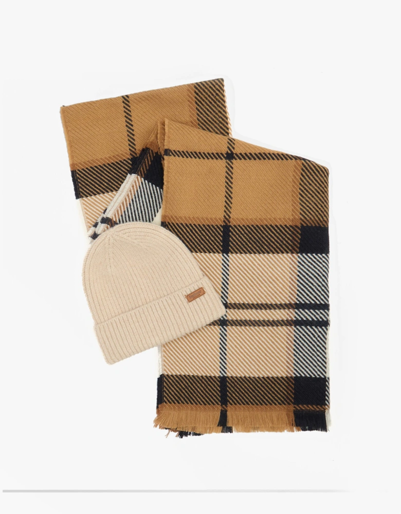 PENDLE BEANIE & BLAIR SCARF Gift Set Womens Hessian Navy