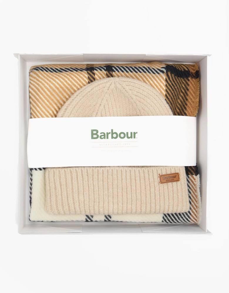 PENDLE BEANIE & BLAIR SCARF Gift Set Womens Hessian Navy