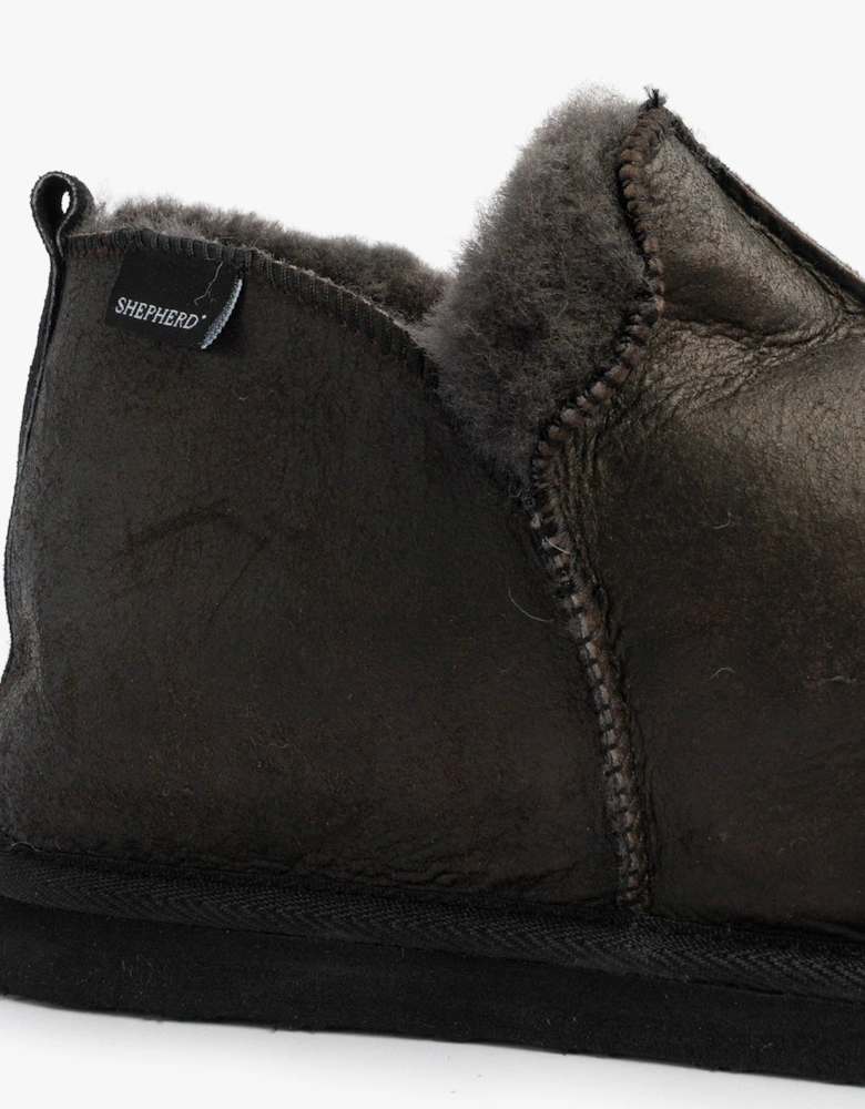 ANNIE Womens Slippers Matt Black