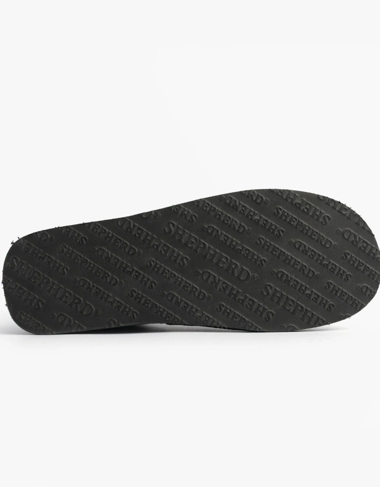 ANNIE Womens Slippers Matt Black