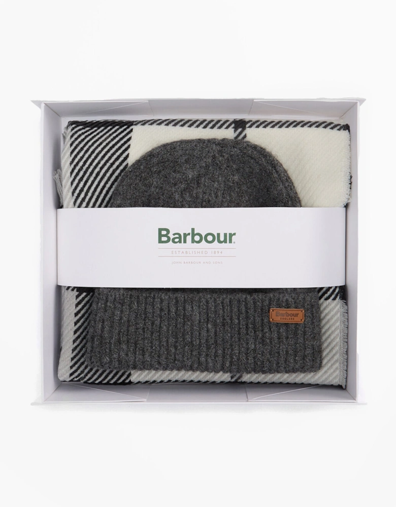 PENDLE BEANIE & BLAIR SCARF Gift Set Womens Monochrome