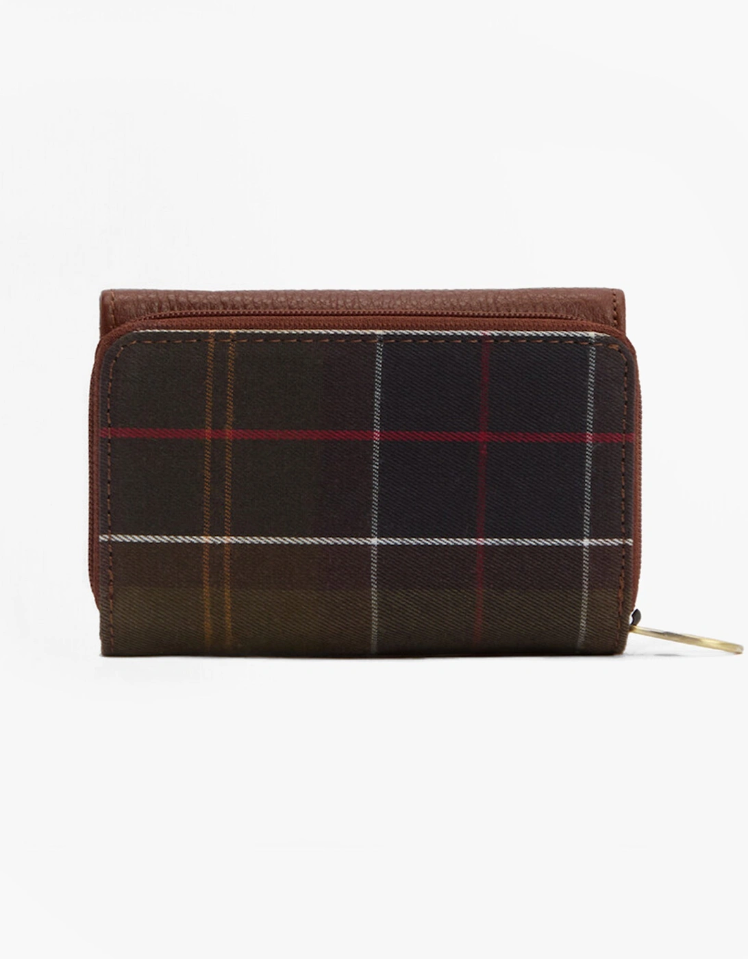 ROSA LEATHER French Purse Womens Brown/Classic Tartan